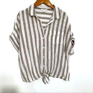 beachlunchlounge Brooklyn Stripe Tie Front TopNWOT